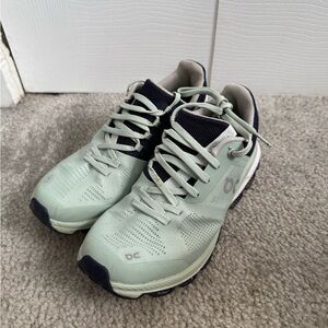 On Running Women's Light Gray and Mint Running Shoes